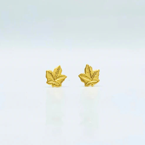 Maple Leaf Gold Earring | Stainless Steel | 18K Gold Plated